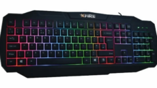 TECLADO PARA JUEGOS ILUMINADO XTRATECH XFIRE USB NEGRO